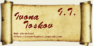 Ivona Toškov vizit kartica